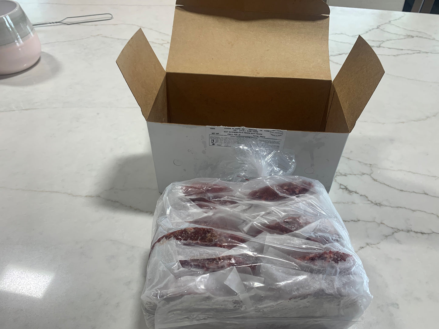 Grain Fed 80/20 Pressed Beef are 1/3# patties. This is a 5# box of patties, 15 count